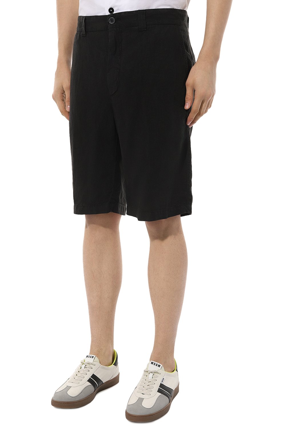 Льняные шорты 120% LINO черного цвета по цене 26350 руб., арт. 31ALIM2137/0000253/000, фото 3 Льняные шорты 120% LINO, арт. 31ALIM2137/0000253/000, фото 3