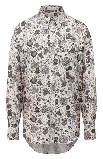 Шелковая рубашка BRUNELLO CUCINELLI, арт. MD925RD306, фото 1