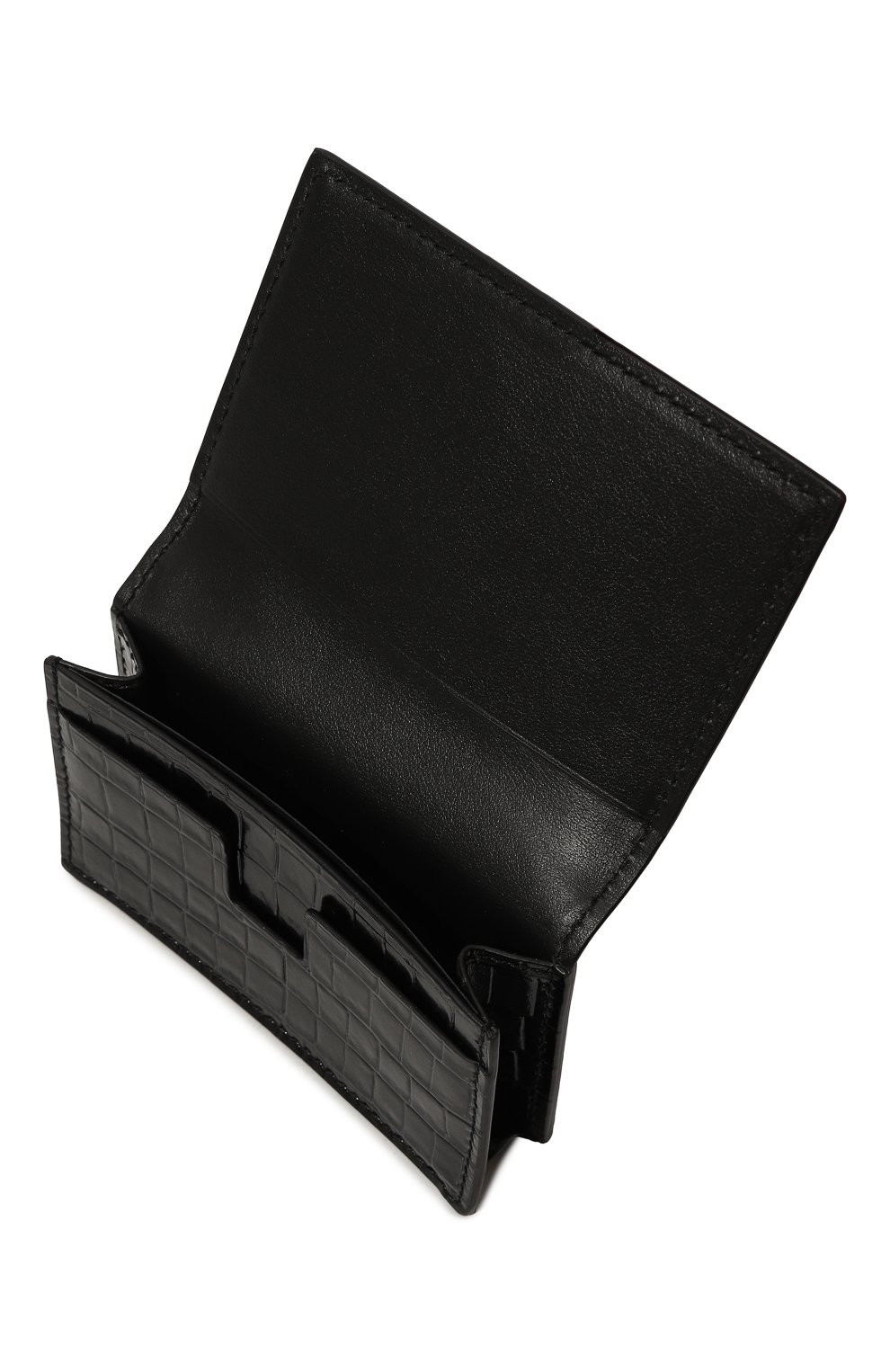 Кожаный футляр для кредитных карт TOM FORD черного цвета по цене 49950 руб., арт. Y0277/LCL239G, фото 3 Кожаный футляр для кредитных карт TOM FORD, арт. Y0277/LCL239G, фото 3