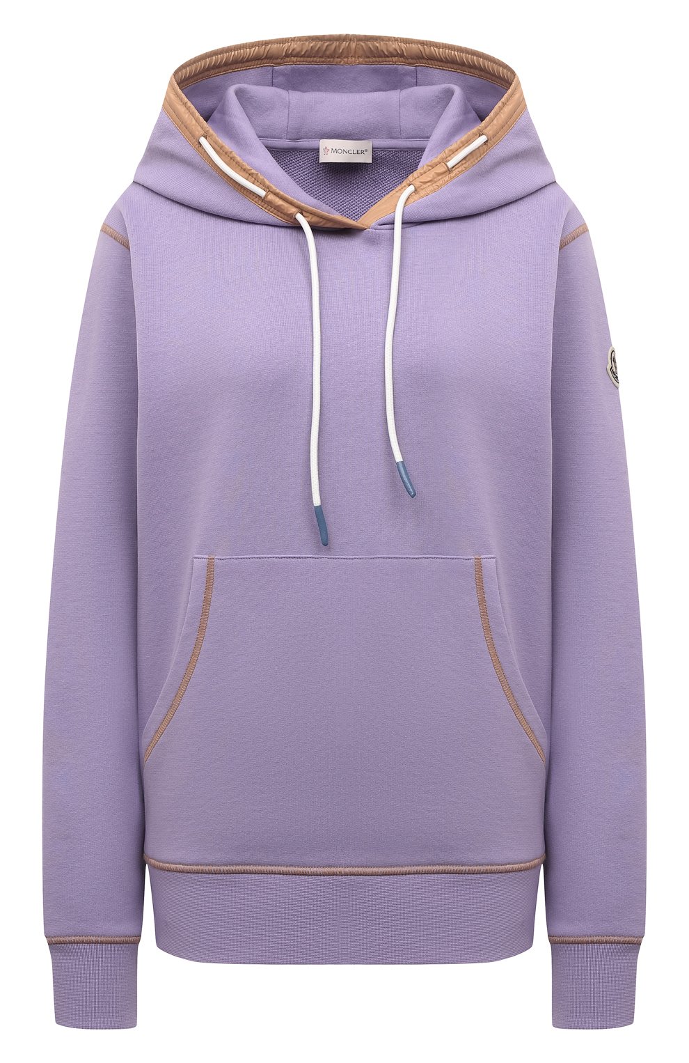 Хлопковое худи MONCLER сиреневого цвета по цене 47550 руб., арт. H1-093-8G000-02-809LC, фото 1 Хлопковое худи MONCLER, арт. H1-093-8G000-02-809LC, фото 1