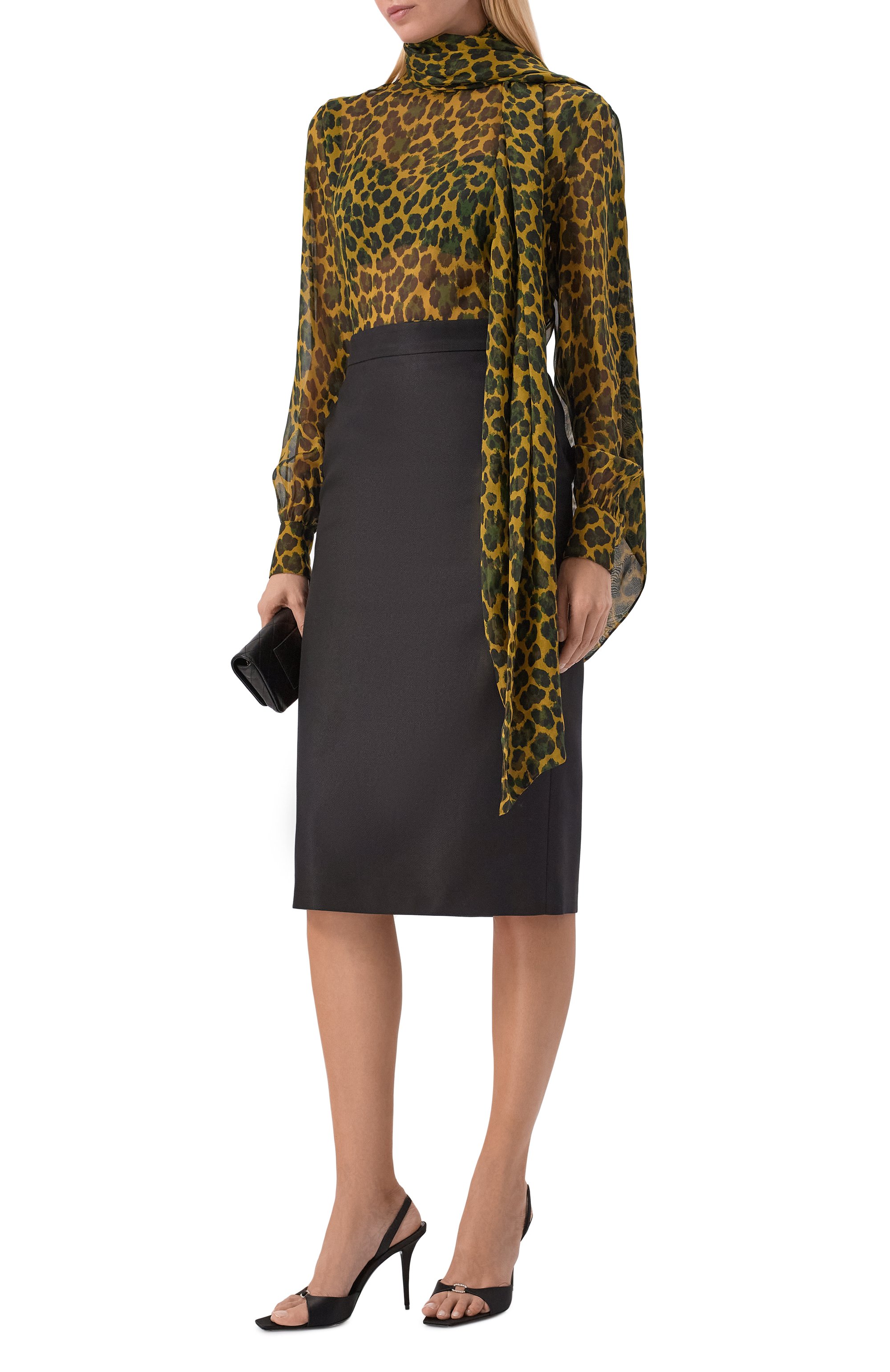 Текстильные босоножки daisy 95 SAINT LAURENT, арт. 844411/9QNB0, фото 3