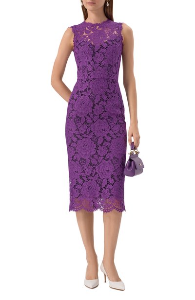 Платье из вискозы и хлопка DOLCE & GABBANA, арт. F6H0ZT/HLM7L, фото 2