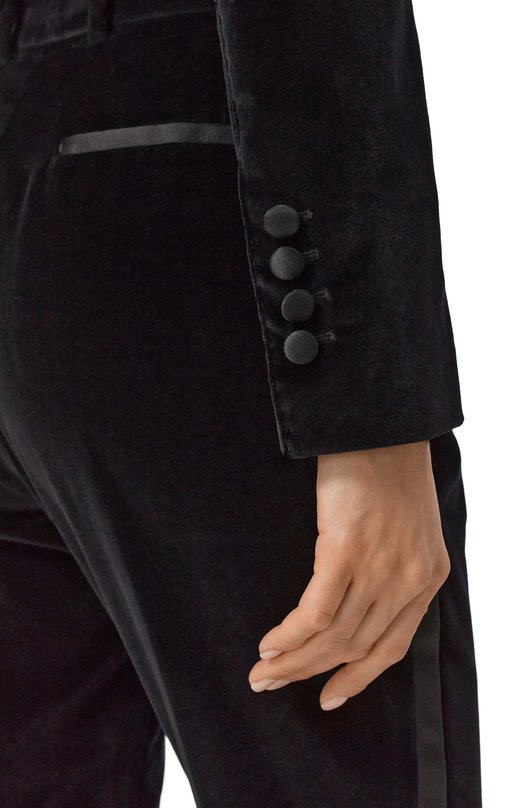 Бархатный жакет Dolce & Gabbana F291WT/FUVG7 Чёрный  F291WT/FUVG7 Фото 5