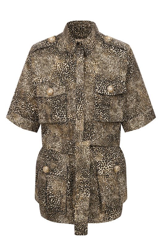 Хлопковая блузка Elie Saab SH098PS25 Леопардовый SH098PS25