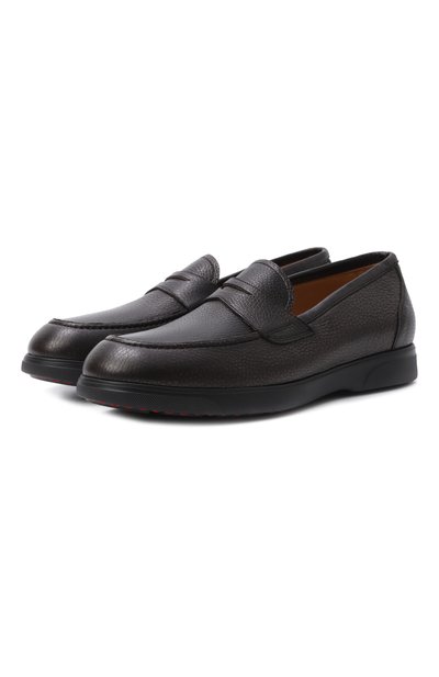 Мужские кожаные пенни-лоферы KITON, арт. USSA103N00126