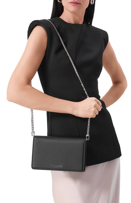 Женская сумка jet set MICHAEL MICHAEL KORS черного цвета, арт. 32F4SJ6C8L | Фото 2 (Размер: small; Драгоценные камни: Проставлено; Ремень/цепочка: На ремешке; Материал: Натуральная кожа; Материал сплава: Проставлено)