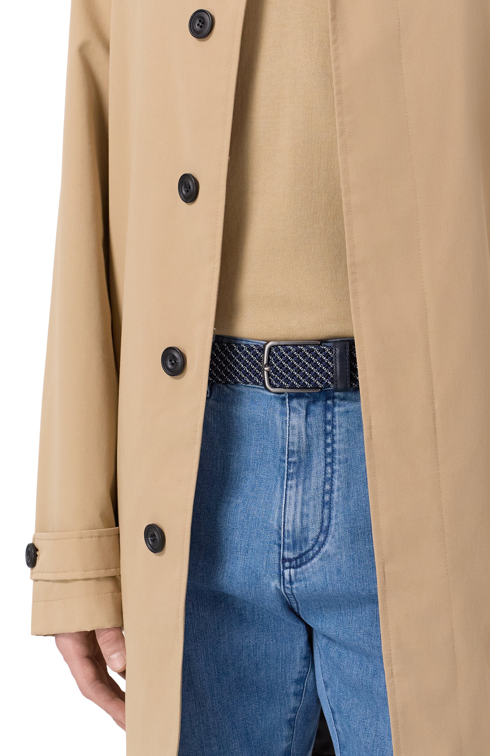 Комбинированный ремень PAUL&SHARK темно-синего цвета по цене 26300 руб., арт. 25416003, фото 2 Комбинированный ремень PAUL&SHARK, арт. 25416003, фото 2