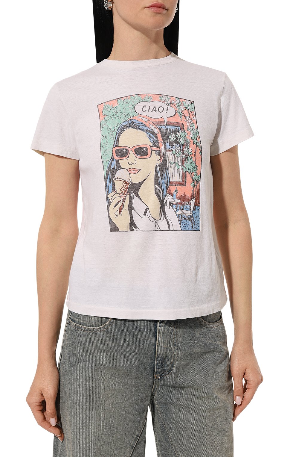 Хлопковая футболка RE/DONE, арт. 024-02WCGT290, фото 3