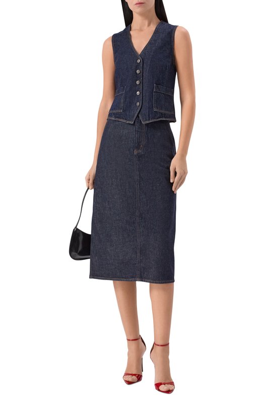 Джинсовый жилет Frame Denim 7044105/THE DENIM VEST Синий  7044105/THE DENIM VEST Фото 2