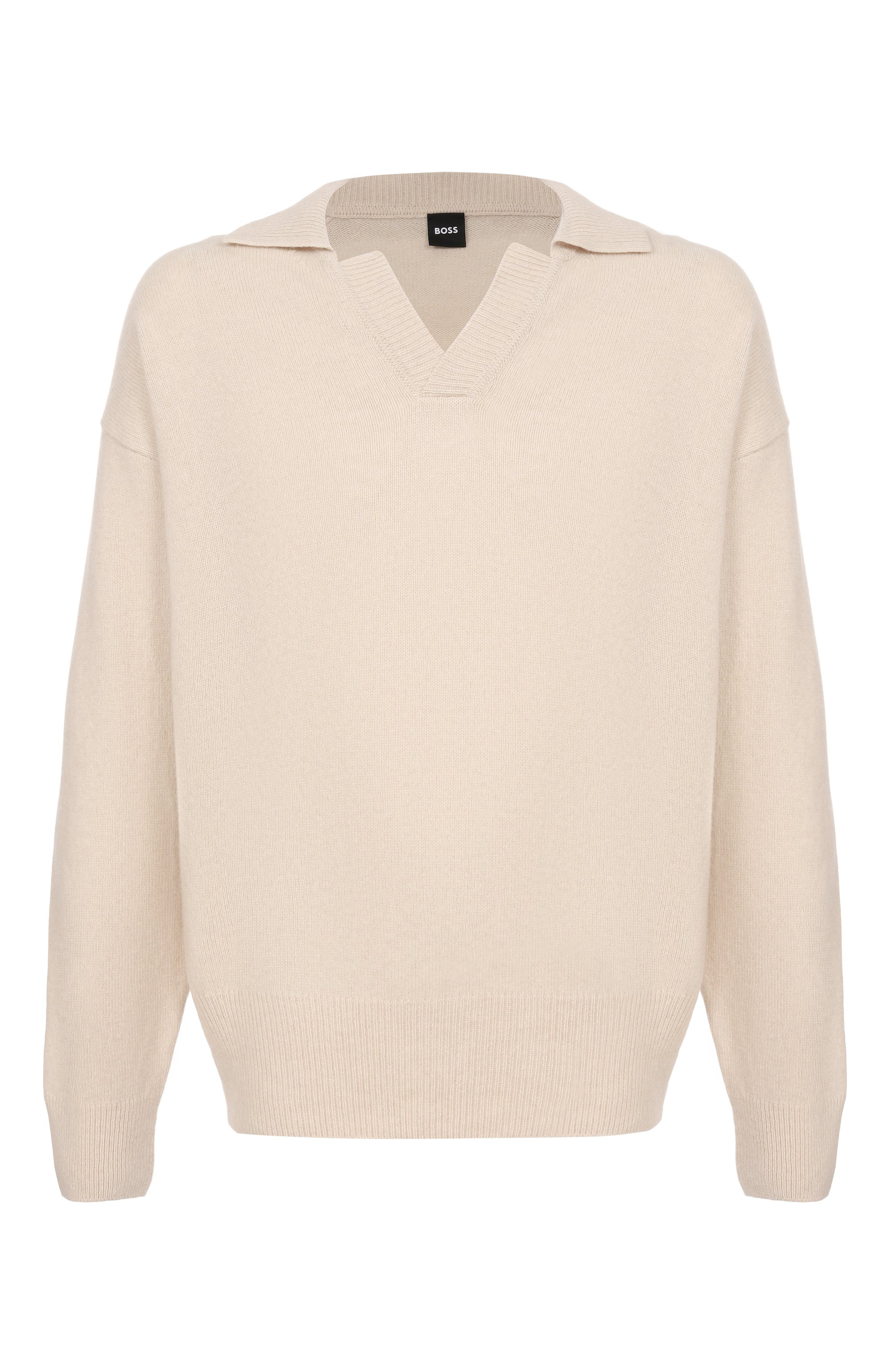 Шерстяной свитер BOSS светло-бежевого цвета по цене 34950 руб., арт. 50555110, фото 1 Шерстяной свитер BOSS, арт. 50555110, фото 1