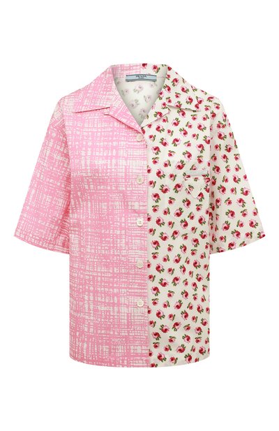 Женская хлопковая рубашка PRADA, арт. P433BO-1ZNQ-F0638-212