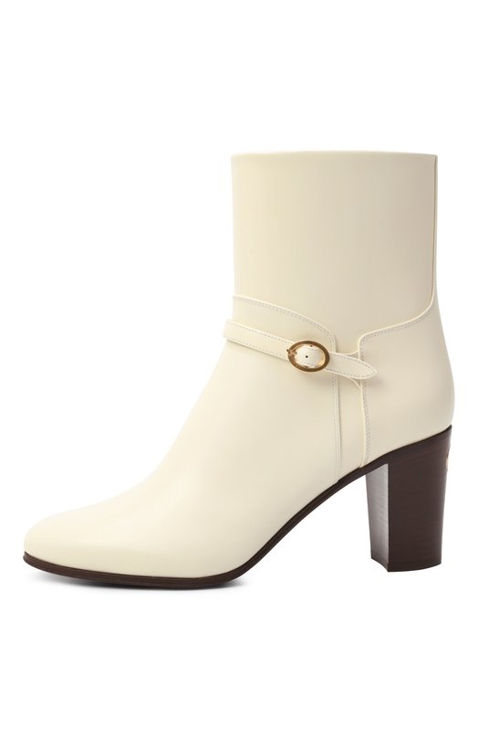 Кожаные ботильоны Pattie 75 Valentino 7W2S0MT7/ZJM Кремовый  7W2S0MT7/ZJM Фото 4