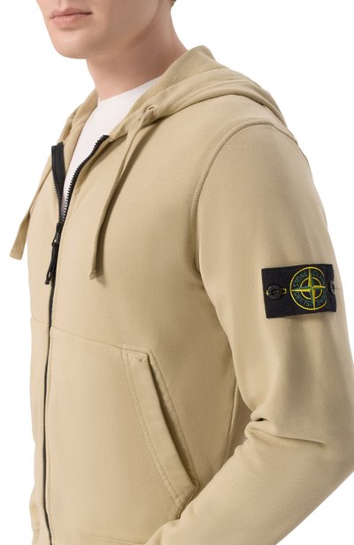 Хлопковая толстовка STONE ISLAND бежевого цвета по цене 49950 руб., арт. K2S156100061/S0051, фото 5 Хлопковая толстовка STONE ISLAND, арт. K2S156100061/S0051, фото 5