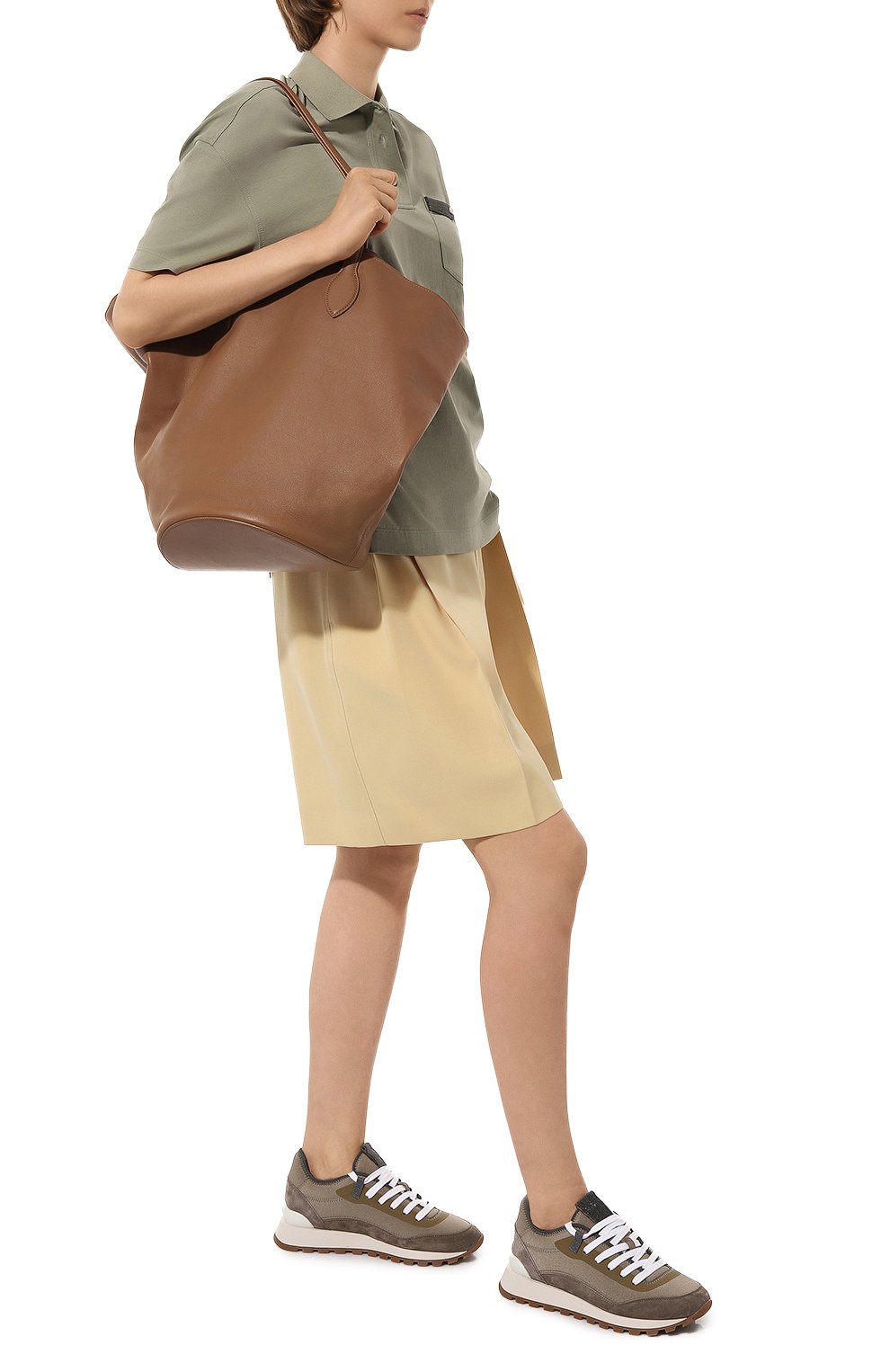 Комбинированные кроссовки BRUNELLO CUCINELLI, арт. MZSFGBP166, фото 2