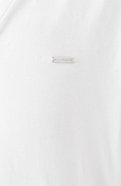 Мужская хлопковая футболка DSQUARED2 белого цвета, арт. S74GD1254/D20020 | Фото 6 (Материал внешний: Хлопок; Рукава: Короткие; Длина (для топов): Стандартные; Принт: Без принта; Стили: Кэжуэл; Кросс-КТ: Джерси; Мужское Кросс-КТ: Футболка-одежда)
