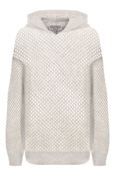 Женский худи из шерсти и хлопка BRUNELLO CUCINELLI, арт. MPS732409P