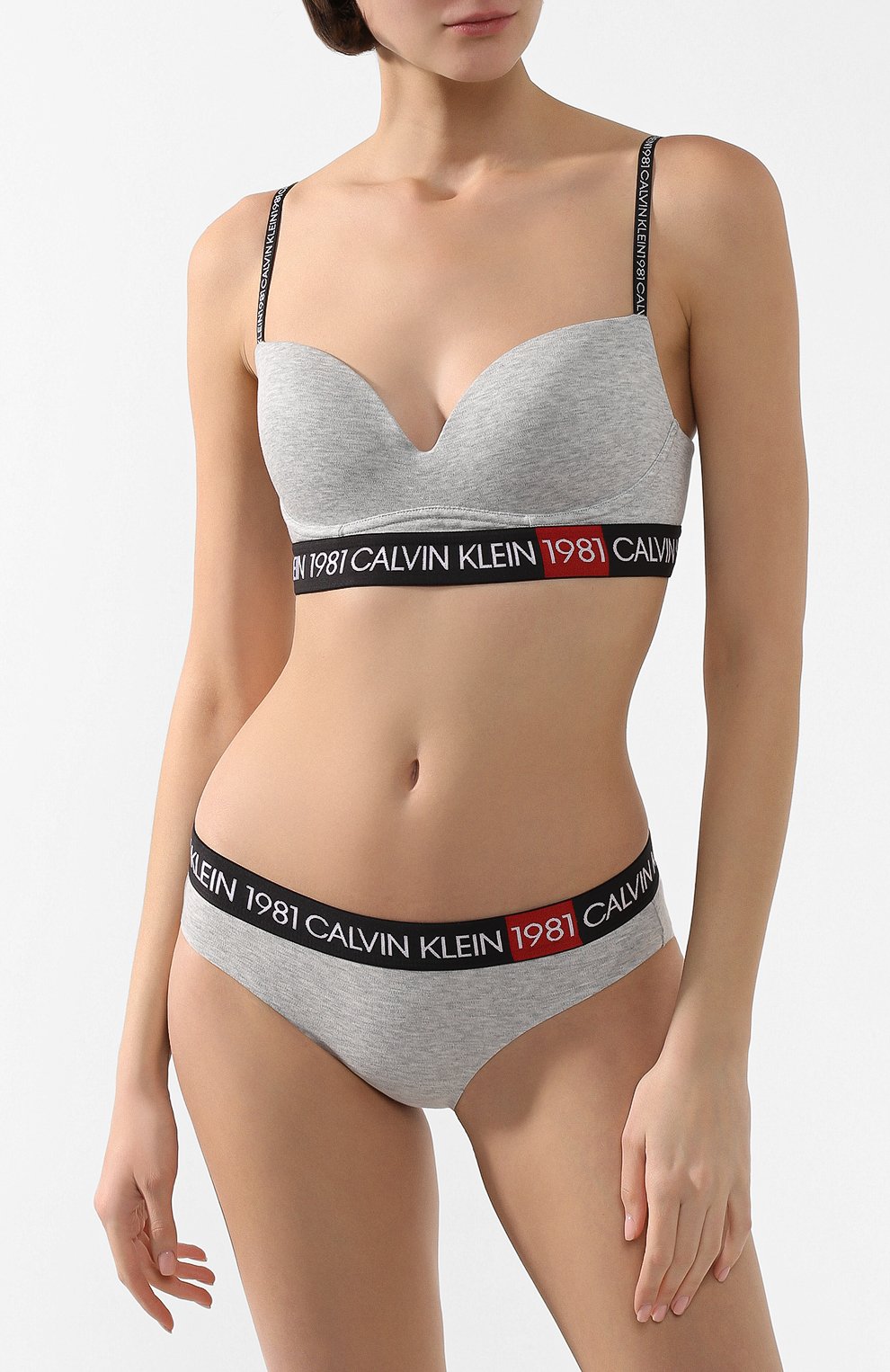 Трусы-слипы CALVIN KLEIN серого цвета по цене 2830 руб., арт. QF5449E, фото 2 Трусы-слипы CALVIN KLEIN, арт. QF5449E, фото 2