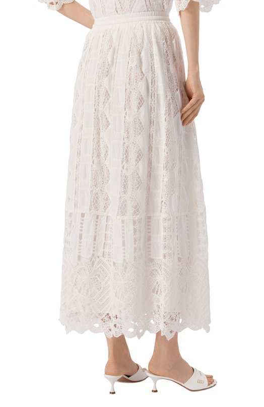 Хлопковая юбка Pinko 104905/A2G9 Белый  104905/A2G9 Фото 4