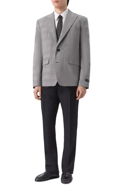 Шерстяной пиджак Balmain GH1SI880/WD37 Серый  GH1SI880/WD37 Фото 2
