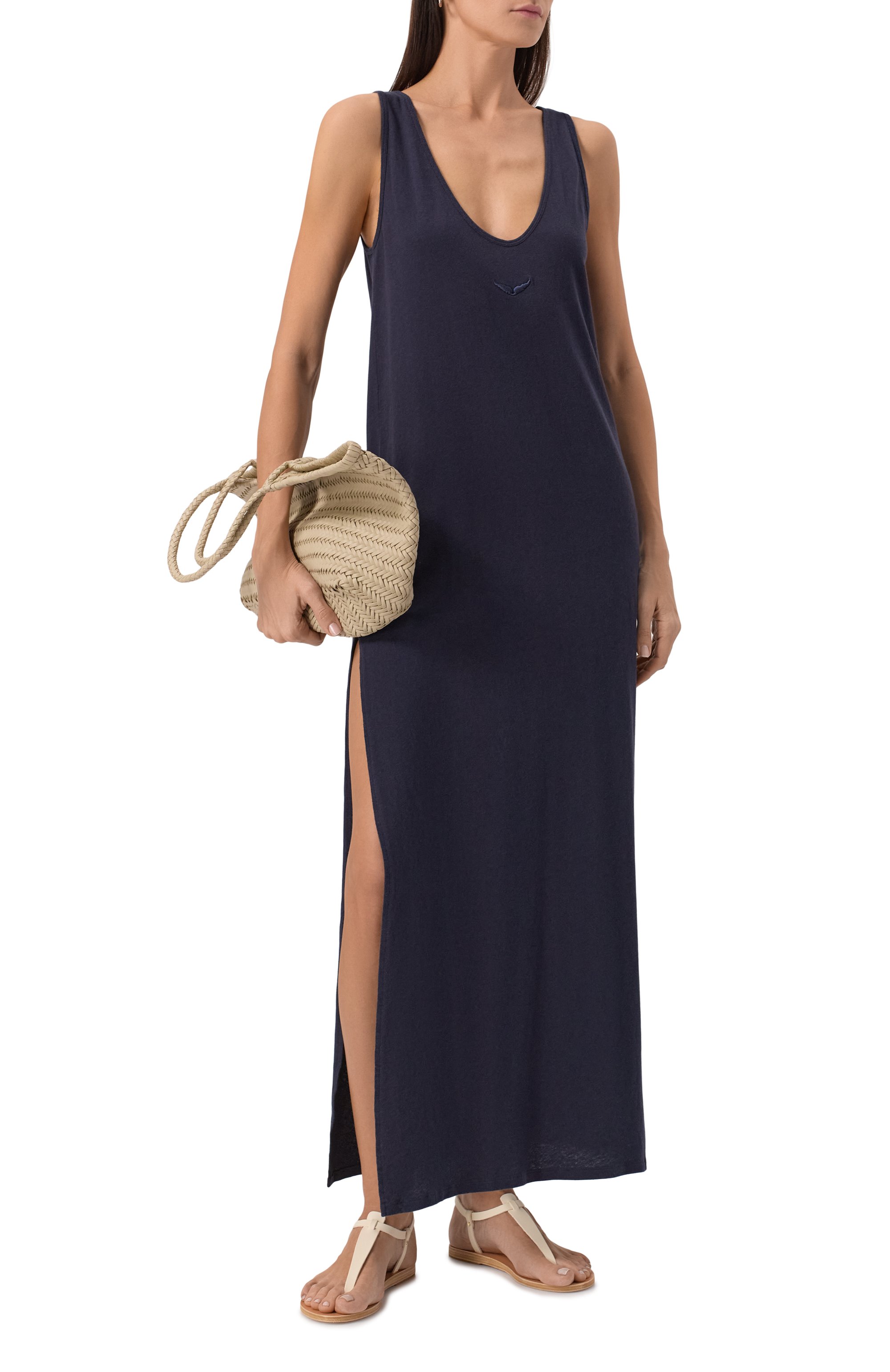 Платье из хлопка и льна ZADIG AND VOLTAIRE, арт. JWDR01079, фото 2