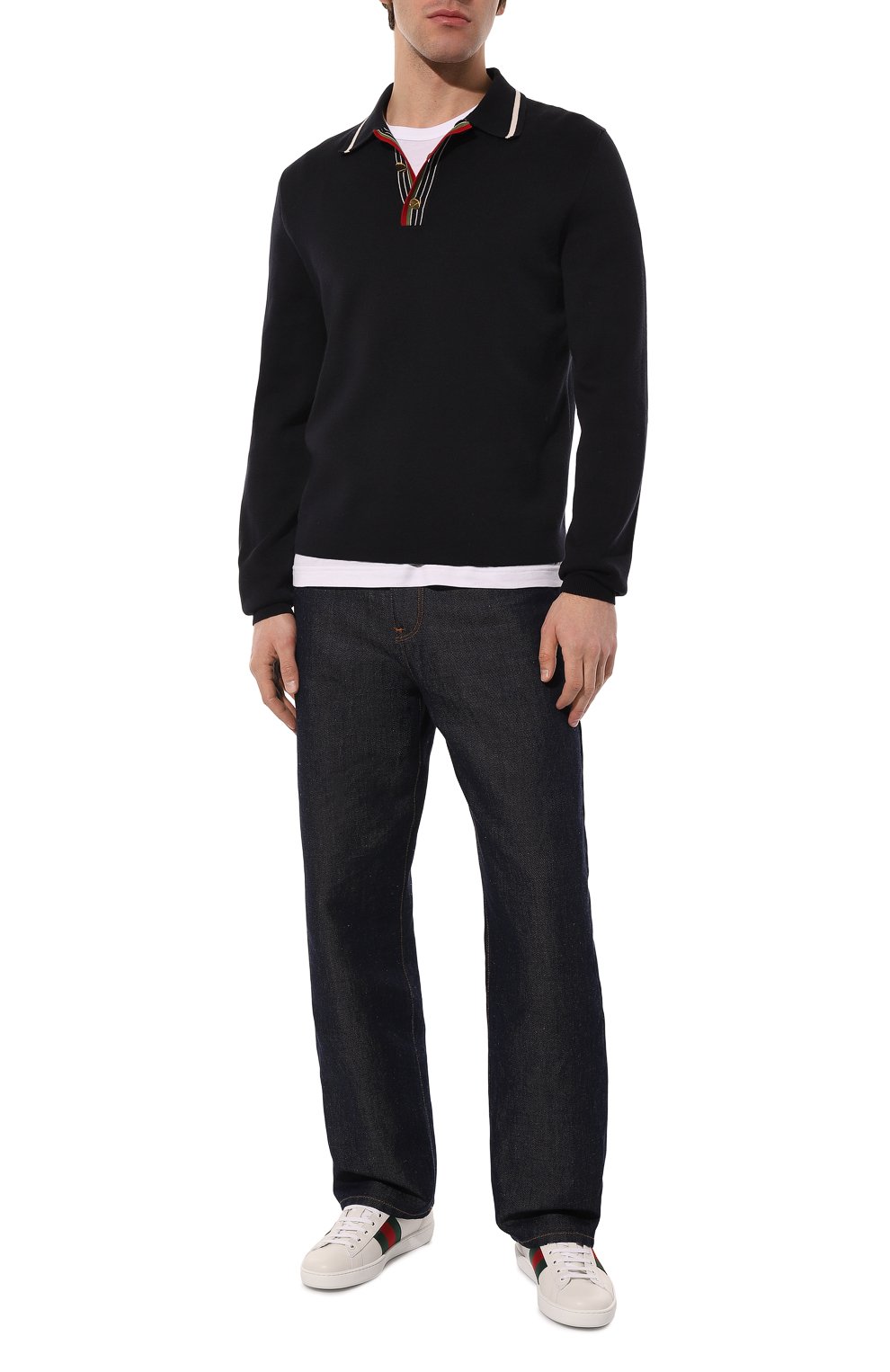 Кожаные кеды new ace GUCCI, арт. 429446 A38G0, фото 2