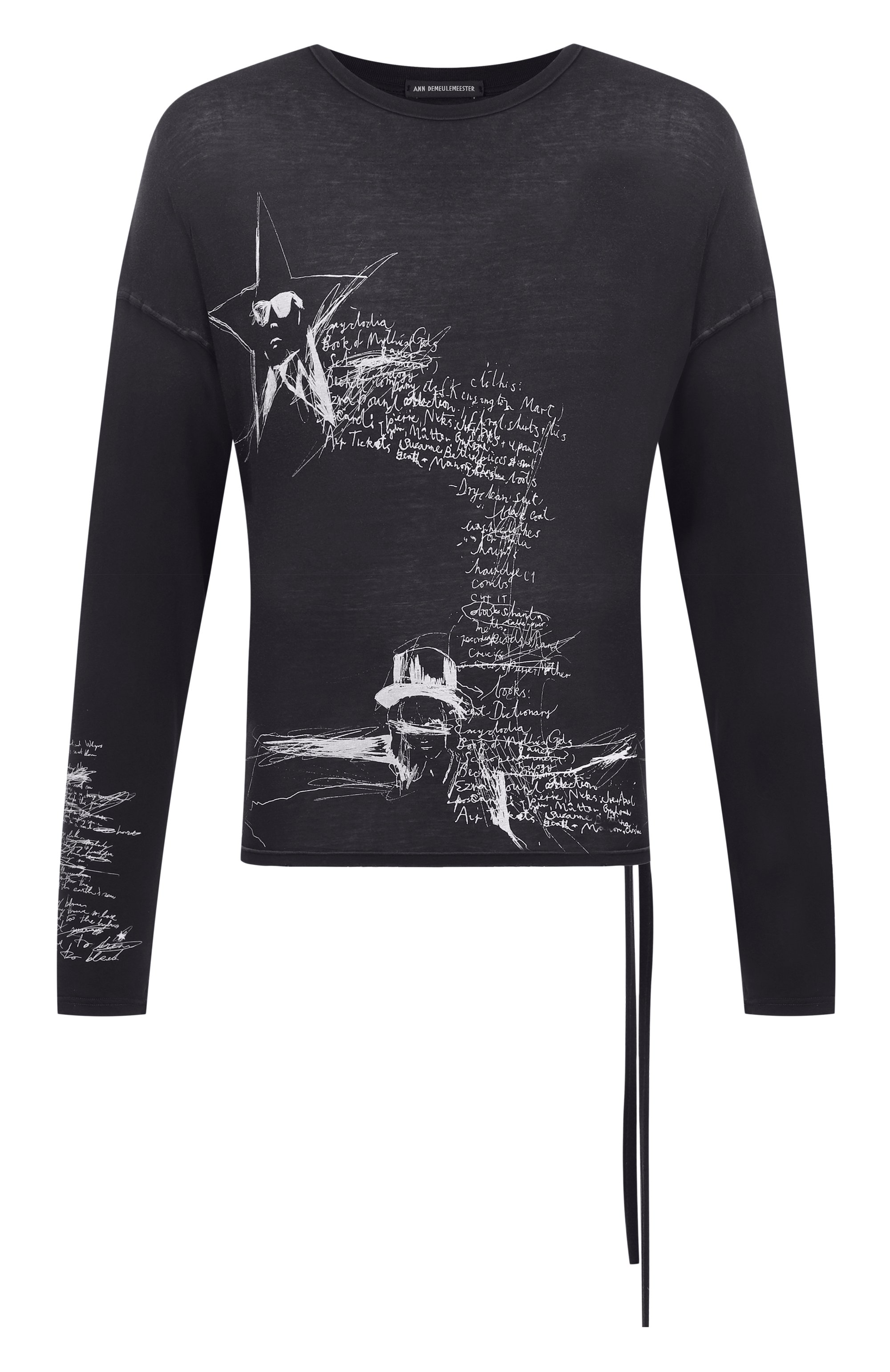 Хлопковый лонгслив ANN DEMEULEMEESTER, арт. B0012872/FA637, фото 1