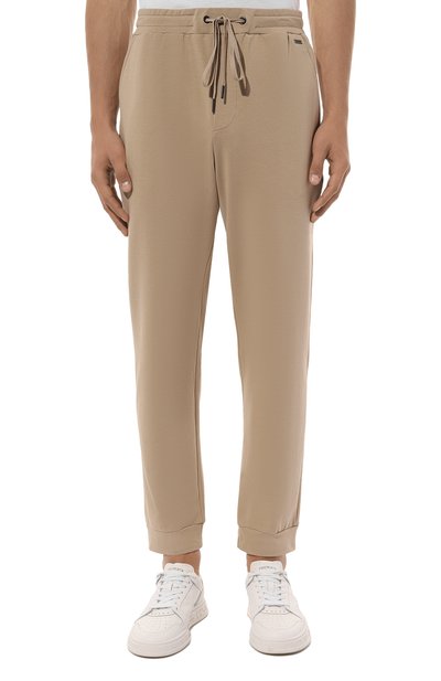 Хлопковые джоггеры HANRO бежевого цвета по цене 21240 руб., арт. 075951, фото 3 Хлопковые джоггеры HANRO, арт. 075951, фото 3