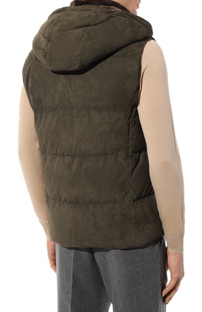 Пуховый жилет с отделкой из нутрии MVST, арт. 22538, фото 4