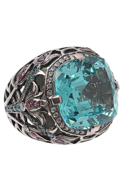 Женское кольцо square flower QUEENSBEE, арт. (101043)