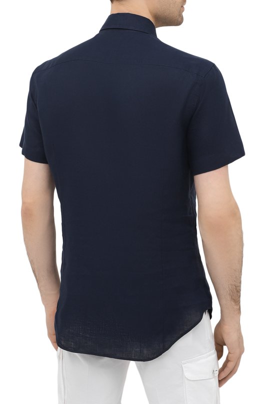 Льняная рубашка Giorgio Armani 8WGCCZ1V/TZ256 Синий  8WGCCZ1V/TZ256 Фото 4