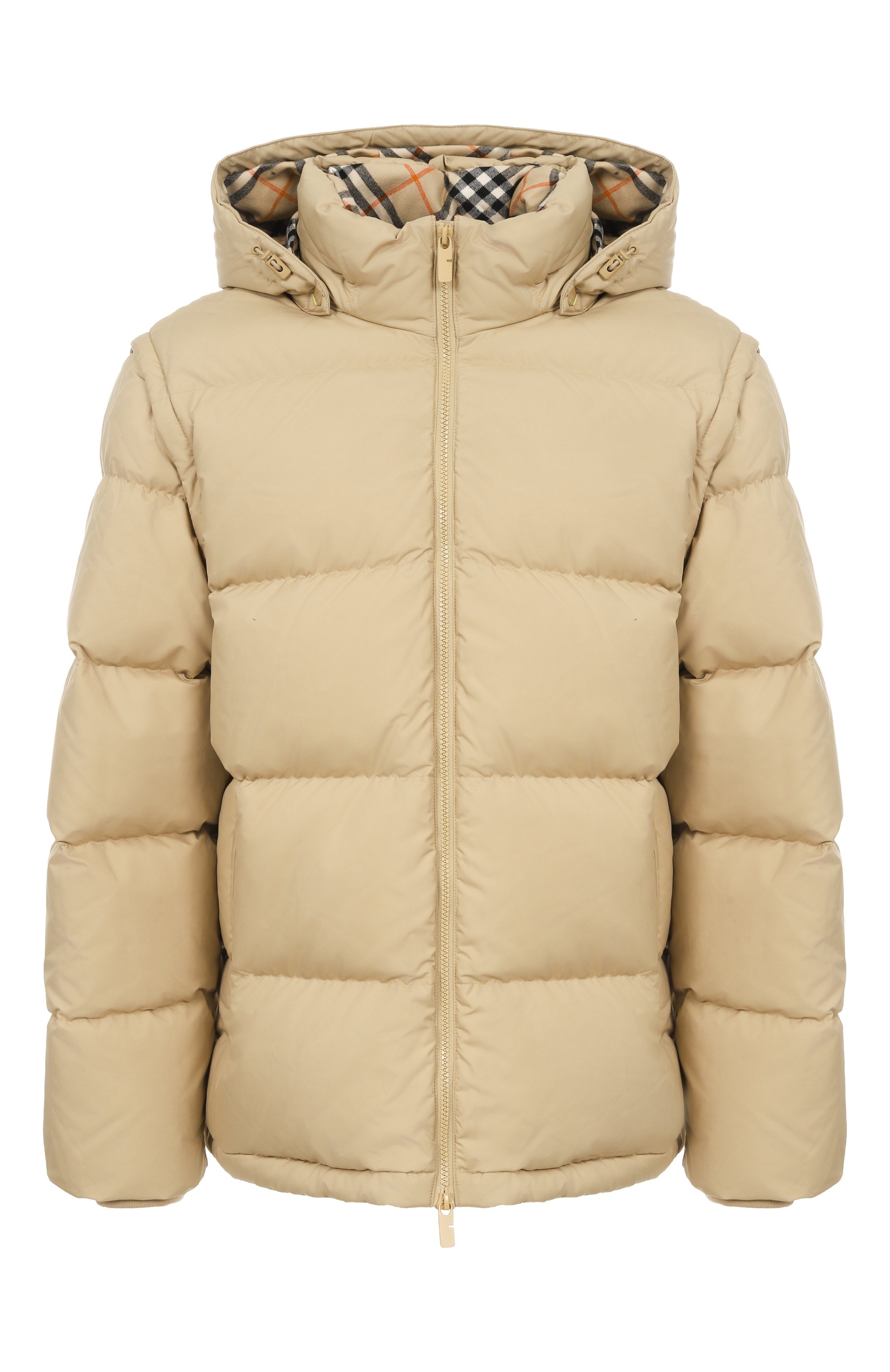 Пуховик BURBERRY бежевого цвета по цене 238500 руб., арт. 8110363, фото 1 Пуховик BURBERRY, арт. 8110363, фото 1