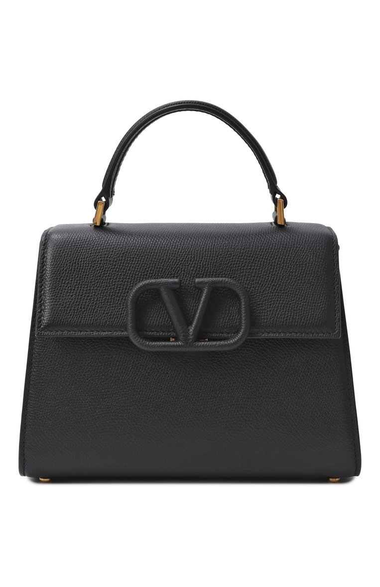 Женская сумка vsling small VALENTINO черного цвета, арт. ZW2B0F53/KGW | Фото 1 (Ремень/цепочка: На ремешке; Материал: Натуральная кожа; Размер: small)