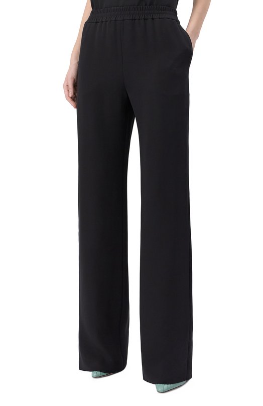 Шелковые брюки Valentino 8B3RB745/1MM Чёрный  8B3RB745/1MM Фото 3