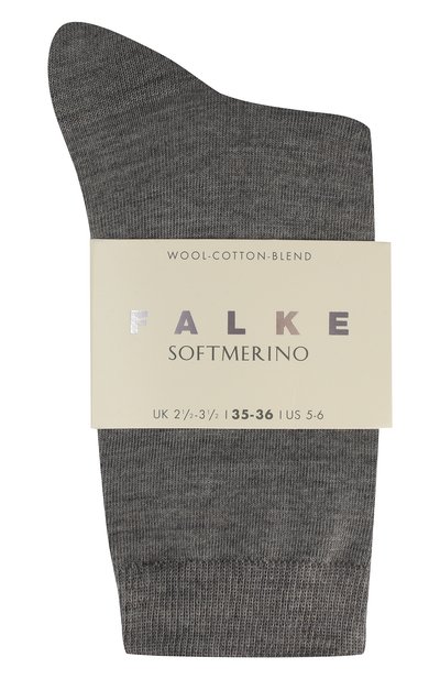 Носки softmerino из смеси шерсти и хлопка FALKE серого цвета по цене 1610 руб., арт. 47488_, фото 2 Носки softmerino из смеси шерсти и хлопка FALKE, арт. 47488_, фото 2