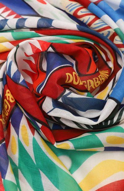Хлопковое парео DOLCE & GABBANA разноцветного цвета по цене 62350 руб., арт. 04A01J/0NN87, фото 4 Хлопковое парео DOLCE & GABBANA, арт. 04A01J/0NN87, фото 4