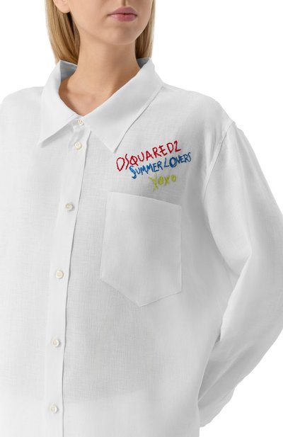 Льняная рубашка DSQUARED2, арт. S73DL0277/D35294, фото 5
