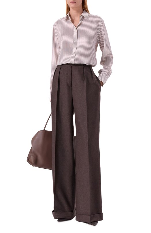 Брюки из шерсти и кашемира Kiton D56108K0563G08 Коричневый  D56108K0563G08 Фото 2