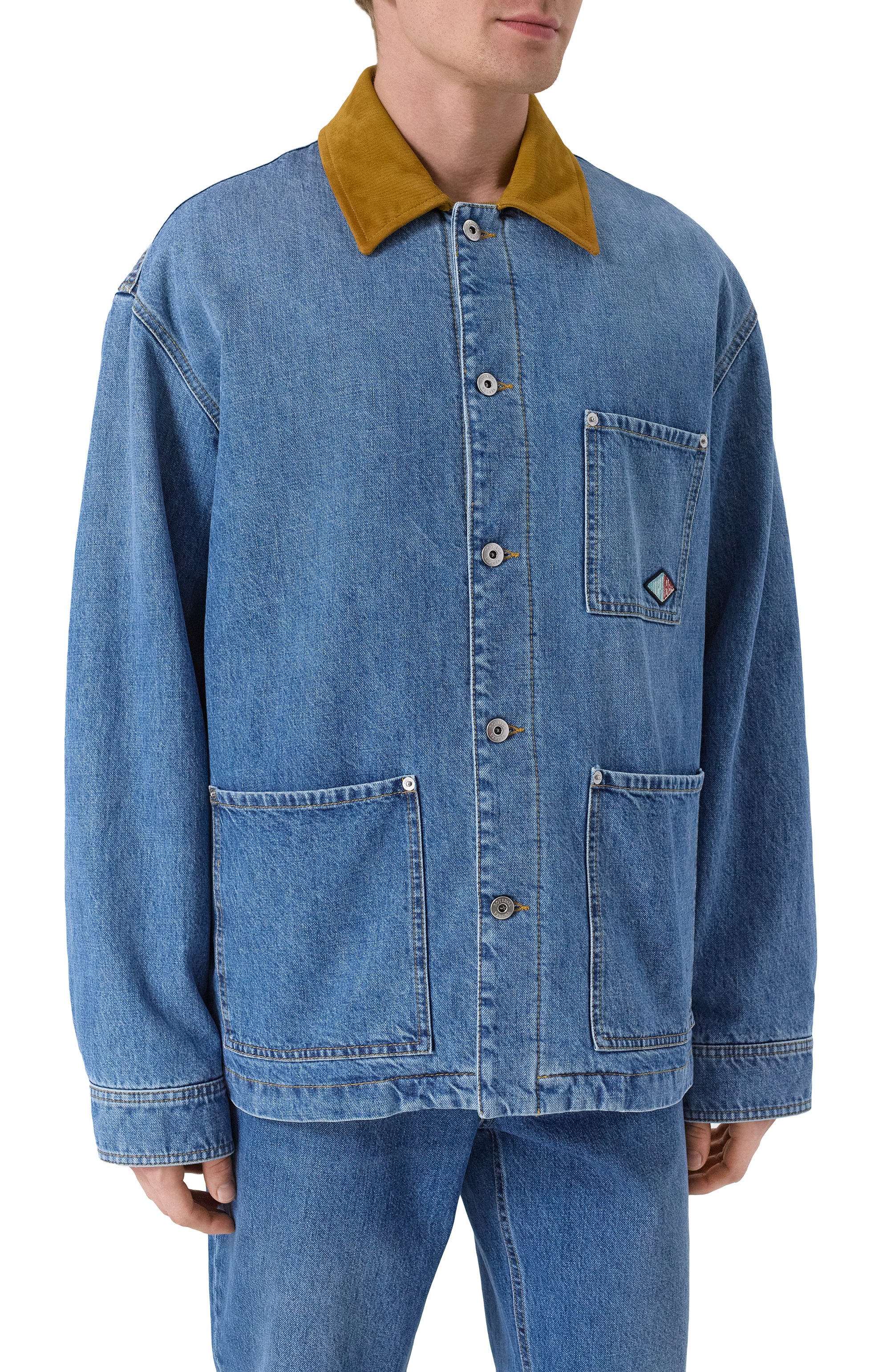 Джинсовая куртка BOTTEGA VENETA синего цвета по цене 325500 руб., арт. 813522/V42W0, фото 3 Джинсовая куртка BOTTEGA VENETA, арт. 813522/V42W0, фото 3