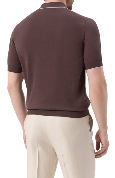 Хлопковое поло BRUNELLO CUCINELLI, арт. M29805205, фото 4