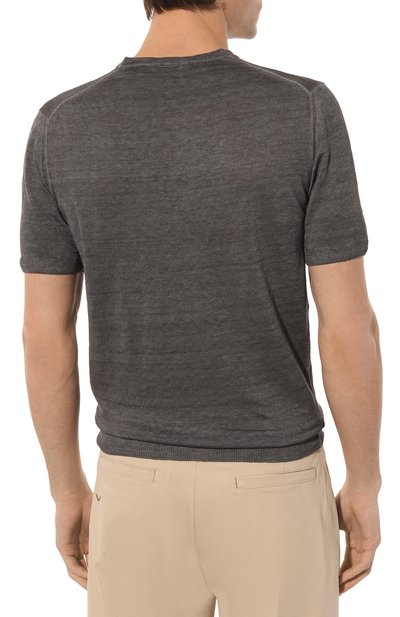 Льняной джемпер 120% LINO, арт. 31ALIM39BM/G266/S00, фото 4