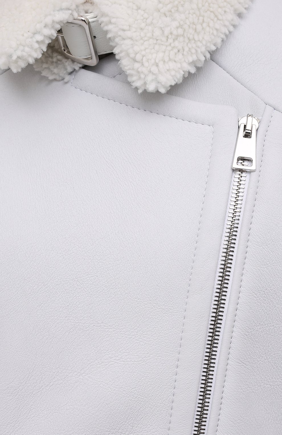 Дубленка из овчины MASLOV белого цвета по цене 215010 руб., арт. WS250, фото 5 Дубленка из овчины MASLOV, арт. WS250, фото 5