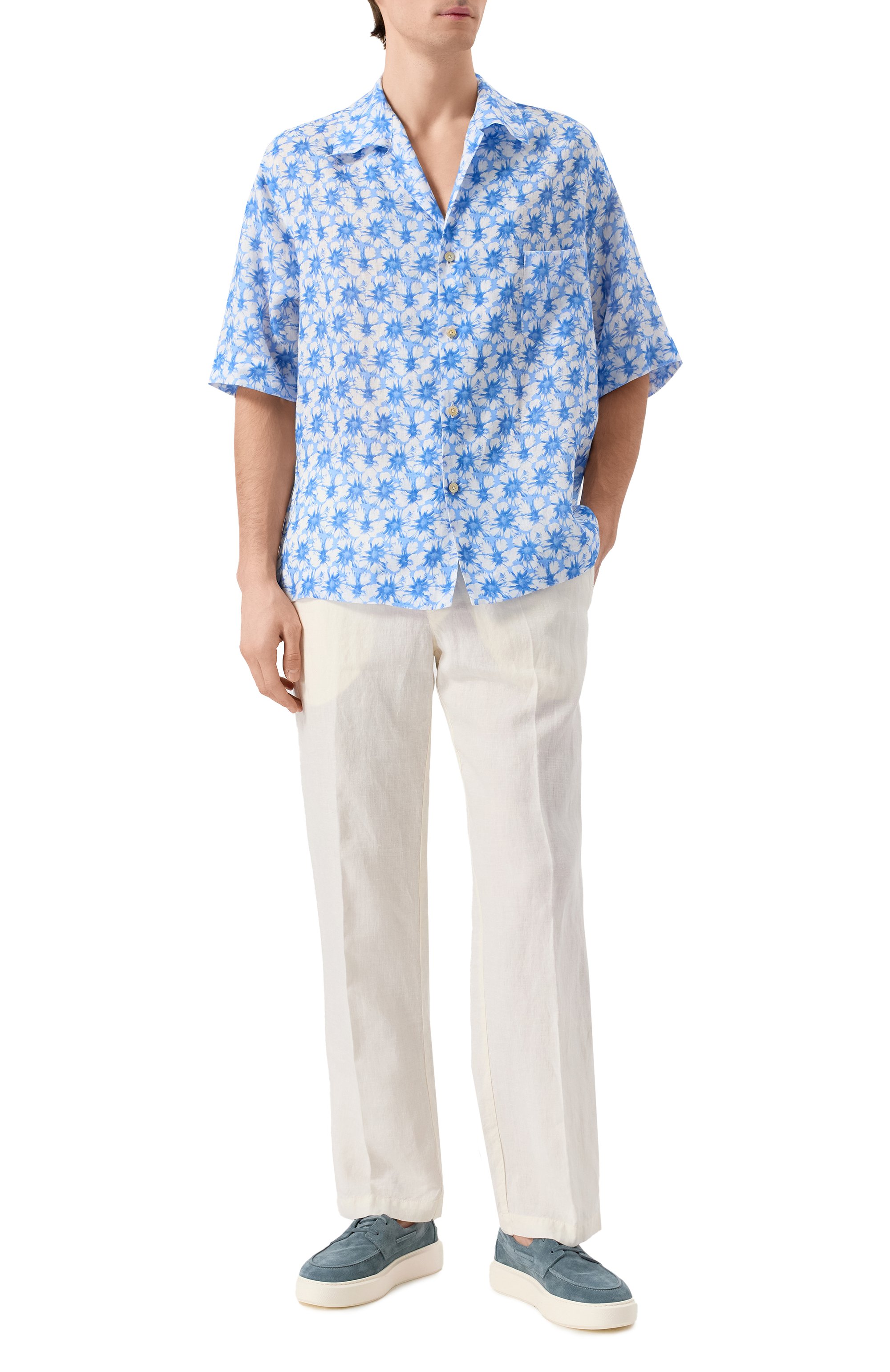 Льняная рубашка KITON, арт. UMC028H0924701, фото 2