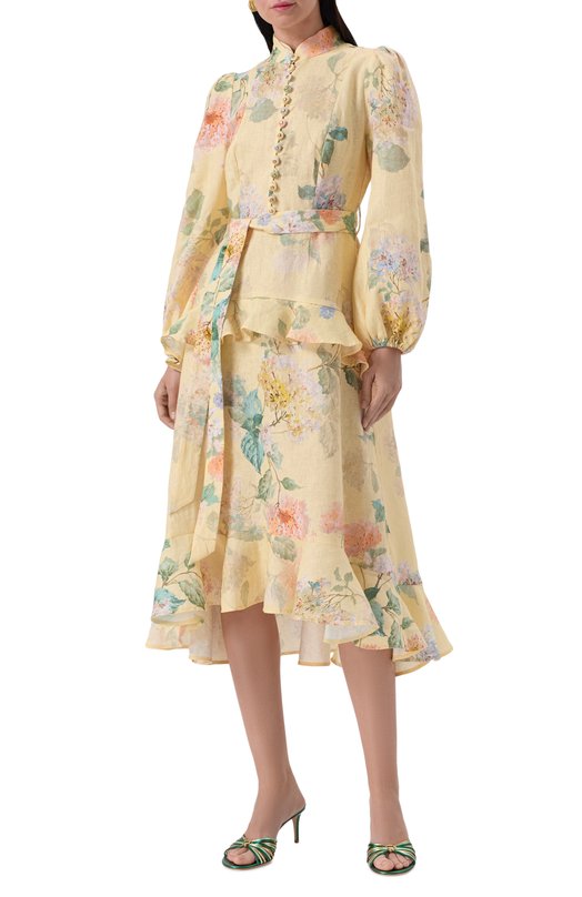Льняное платье Zimmermann 4276DS251 Жёлтый  4276DS251 Фото 3