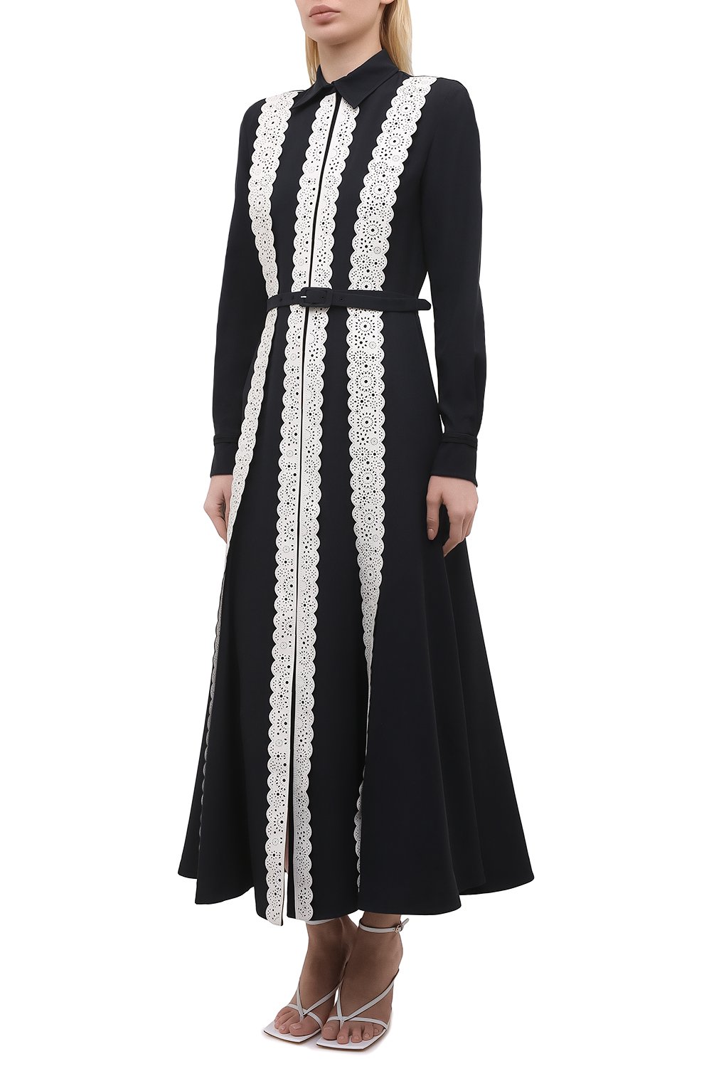 Шелковое платье GABRIELA HEARST черно-белого цвета по цене 457000 руб., арт. 321427 S042, фото 3 Шелковое платье GABRIELA HEARST, арт. 321427 S042, фото 3