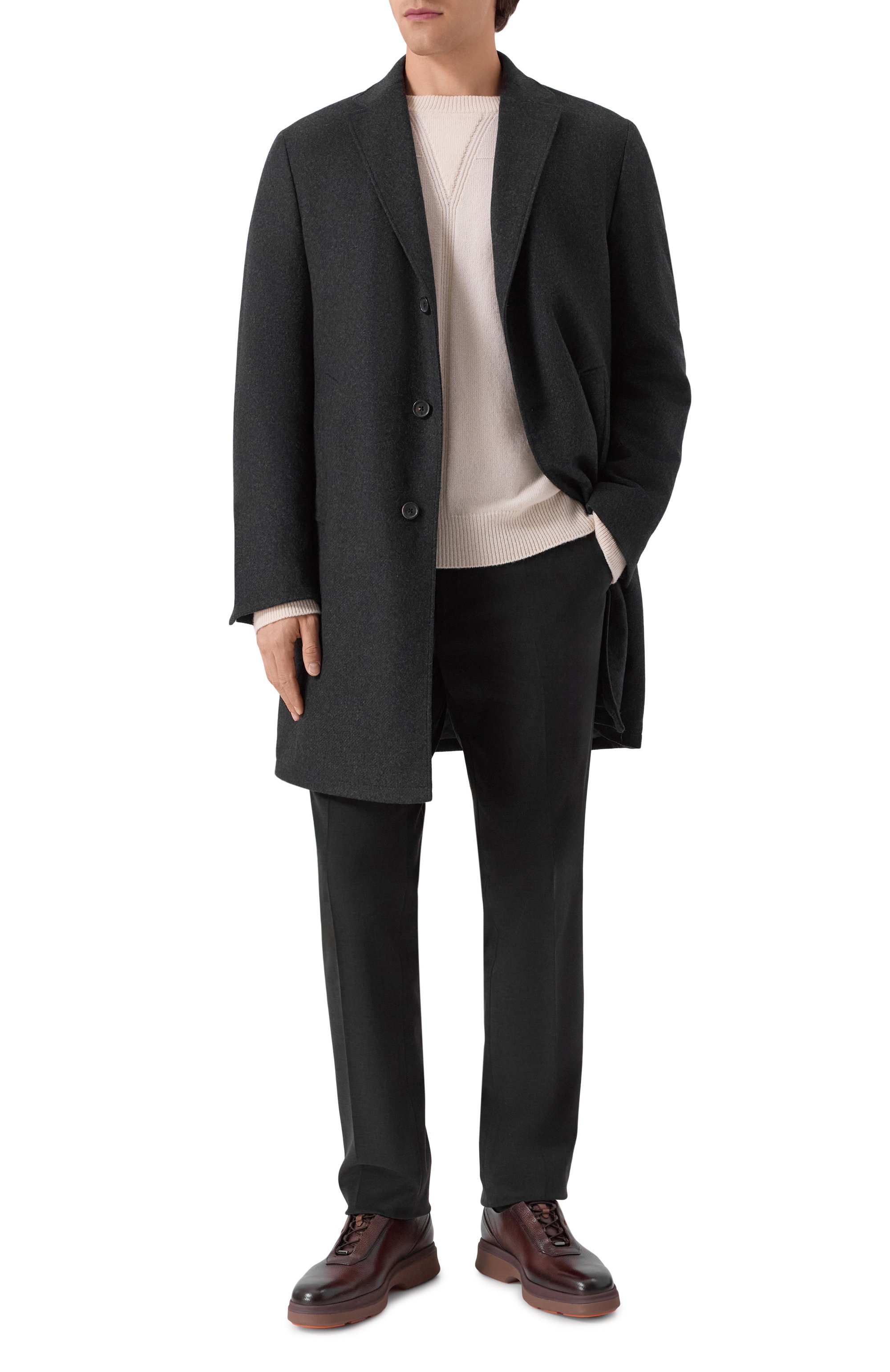 Кожаные оксфорды easy nova SANTONI, арт. MGEG19170TTAXNGS, фото 2