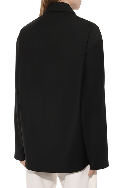 Шерстяная рубашка GOOROO черного цвета по цене 48060 руб., арт. USH001-3000-900-S23, фото 4 Шерстяная рубашка GOOROO, арт. USH001-3000-900-S23, фото 4