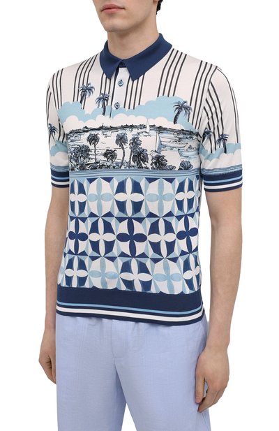 Шелковое поло DOLCE & GABBANA, арт. GXA75T/JAHID, фото 3