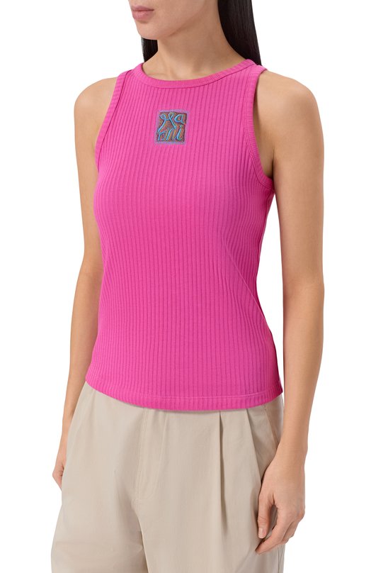 Хлопковый топ Marni THJE0380S0/UTC600 Розовый  THJE0380S0/UTC600 Фото 3