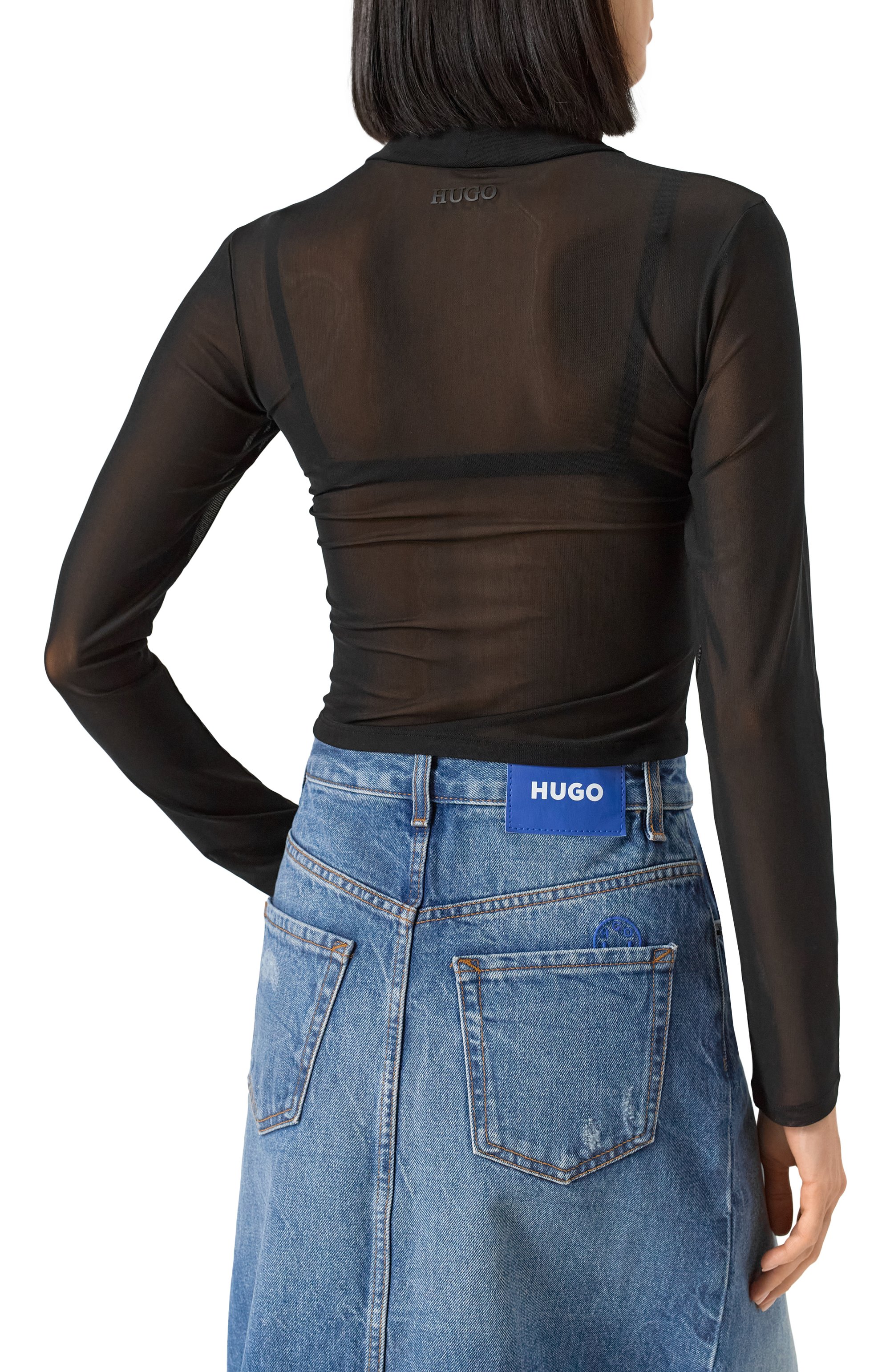 Топ HUGO BLUE черного цвета по цене 10500 руб., арт. 50534739, фото 4 Топ HUGO BLUE, арт. 50534739, фото 4