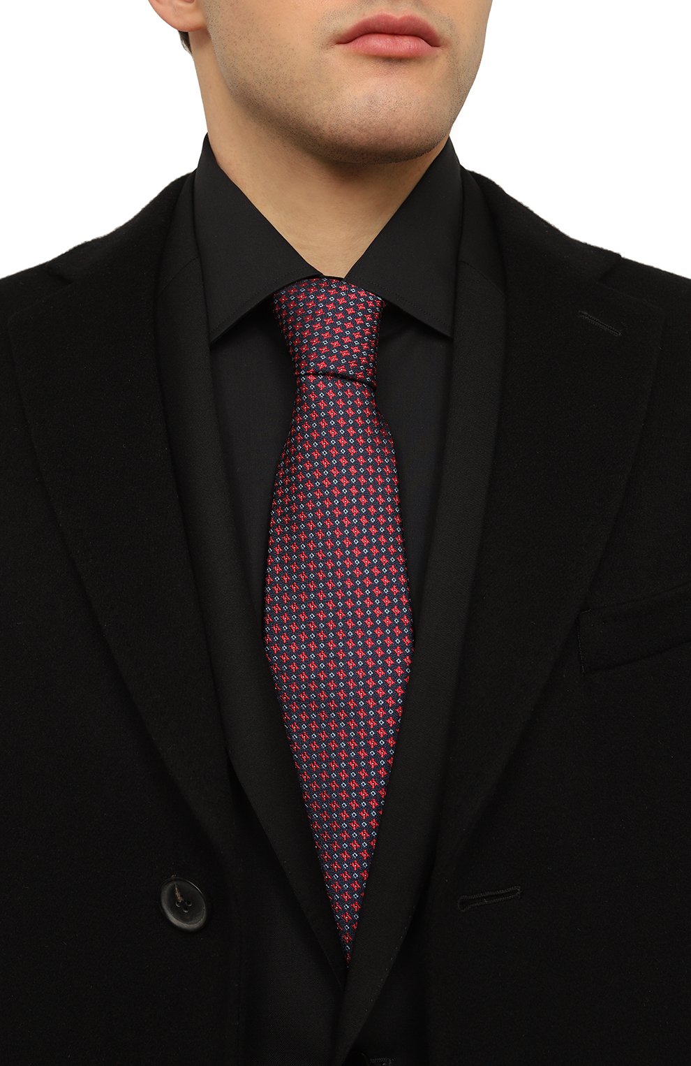 Шелковый галстук KITON красного цвета по цене 28050 руб., арт. UCRVKLC02I54, фото 2 Шелковый галстук KITON, арт. UCRVKLC02I54, фото 2